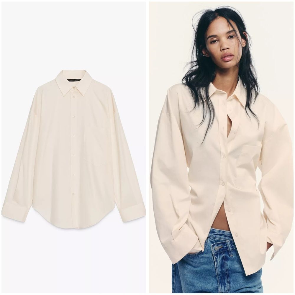 ZARA OVERSIZED SHIRT WITH TIE